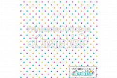 Multi Polka-dots Digital Paper &amp; Seamless Pattern