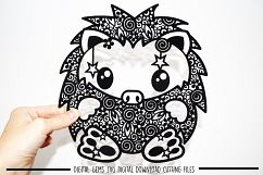 Hedgehog paper cut SVG / DXF / EPS files Product Image 1