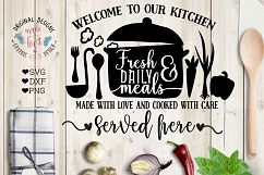 Welcome to Our Kitchen Cut File and Printable (SVG, DXF, PNG) Product Image 1