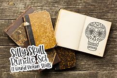 Silly Skull Bundle - 12 Hand Drawn Skulls - SVG DXF PNG Product Image 4