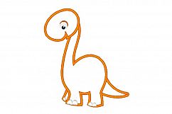 Dinosaur Machine Embroidery Design Set Applique and Filled Product Image 2