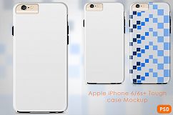 Apple iPhone 6s-6s Plus 3d Tough Case Mockup Back View Product Image 2