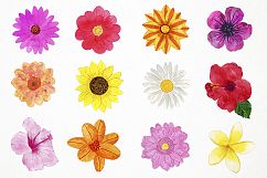 Watercolor Spring Flowers Clipart, Flowers Clipart Product Image 2