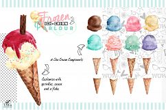 Watercolour Ice creams and Girl Graphics Product Image 3