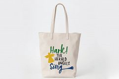 Hark the Herald Angels Sing - Christmas SVG Cut File - DXF Product Image 8