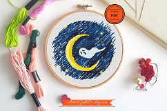 Halloween ghost Cross stitch pattern PDF Product Image 1
