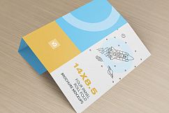 14 X 8.5 Four Panel Roll Fold Brochure Mockup Product Image 5