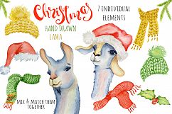 Christmas lama watercolor creator Product Image 2