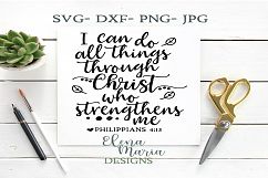 I Can Do All Things Through Christ Who Strengthens Me SVG Product Image 2
