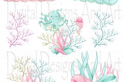 Sea animals clipart Product Image 6