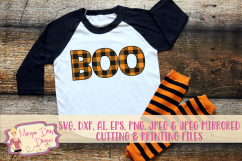 Plaid Boo SVG, DXF, AI, EPS, PNG, JPEG Product Image 1
