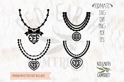 Monogram Necklace bundle in SVG,DXF,PNG, EPS formats Product Image 2
