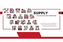 Supply Chain Management System Landing Header Vector Product Image 1