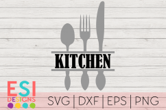 Kitchen Utensils Split Design | SVG DXF EPS PNG Product Image 1