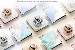 Square Enamel Pin Mockups Set Product Image 2