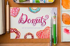 Watercolor donuts Product Image 4