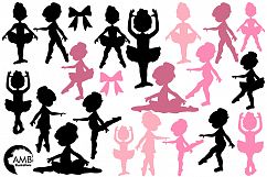 Ballerina silhouettes clipart, graphics, illustrations AMB-1584 Product Image 5