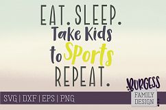 Eat Sleep Repeat sports bundle | SVG DXF EPS PNG Product Image 8