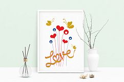 Printable Art Love, Wall Art, .PDF, Typography, Home Decor Product Image 1