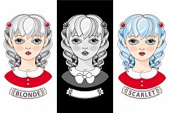 Girl. Avatar. Ash and blue hair.  Product Image 1