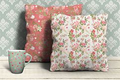 Shabby chic pink roses seamless digital paper pack Product Image 6