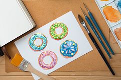 Watercolor donuts Product Image 3