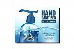 Hand Sanitizer Creative Promotion Poster Vector Product Image 1