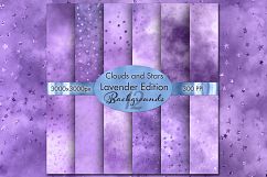Clouds and Stars Lavender Edition Backgrounds - 12 Images Product Image 1