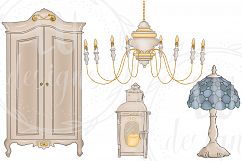 Vintage Boudoir Clipart Set Product Image 3