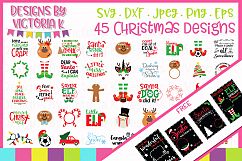Christmas Bundle, Plus 4 FREE Chalkboards SVG, DXF, EPS PNG Product Image 1
