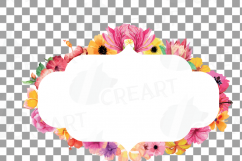 Floral frames watercolor clip art collection, Borders, sweet digital labels, floral borders clip art, digital stamp, wedding frames Product Image 9