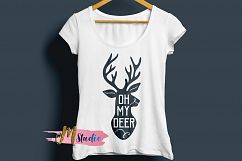 Oh my deer svg, for Silhouette Cameo or Cricut Product Image 2