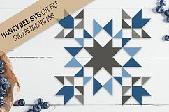 Blueberry Hill Barn Quilt SVG Cut File Product Image 1