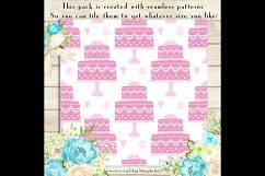 100 Seamless Wedding Cake Digital Papers 12 x 12 inch Product Image 2