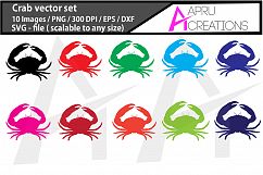 crab, crab clipart, crab icons, crab silhouette, crab vectors, crab svg, eps, dxf, png Product Image 1