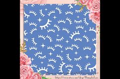 100 Seamless Eyelash Digital Papers, Fashion Beauty Pattern Product Image 2