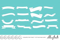 Ribbons SVG Cut File - DXF - Craft Cutting Files Product Image 1