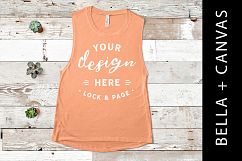 Sunset Bella Canvas 8803 Tank Top Mockup Feminine Flat Lay Product Image 1