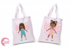 Fairy girls, butterfly girls clipart, graphics and illustrations AMB-1084 Product Image 2