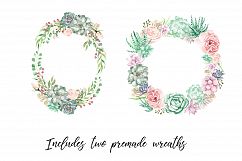 Watercolor Succulents and Greenery Product Image 10
