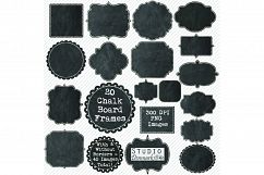 Chalkboard Frames Clipart - 20 Chalkboard Clipart Labels Product Image 1