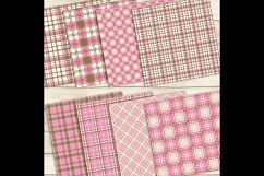 16 Seamless Pink and Brown Plaid Pattern Digital Papers Product Image 2