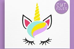 Unicorn SVG - Unicorn face SVG - Unicorn cut files DXF Product Image 5