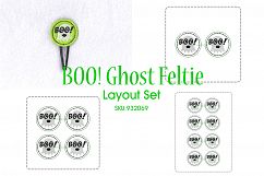 Boo! Ghost ITH Halloween Feltie Embroidery Design Product Image 1