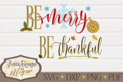 Svg bundle, Be thankful svg, Be merry svg, dxf Product Image 1