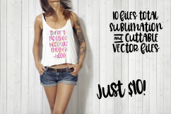 There&#039;s No Hood Like Motherhood Cuttable &amp; Sublimation Design Bundle Product Image 1