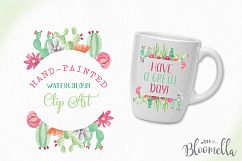 Watercolor Cactus Clipart Frames Border Clipart Flowers Product Image 4
