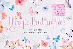 Butterfly Watercolor Clipart Collection Product Image 1