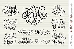 Bridal Party - Wedding Party - SET of 11 - SVG DXF EPS PNG Product Image 3