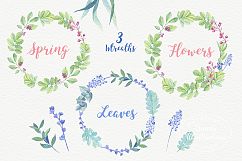 Watercolor leaves, berries, flowers Product Image 2